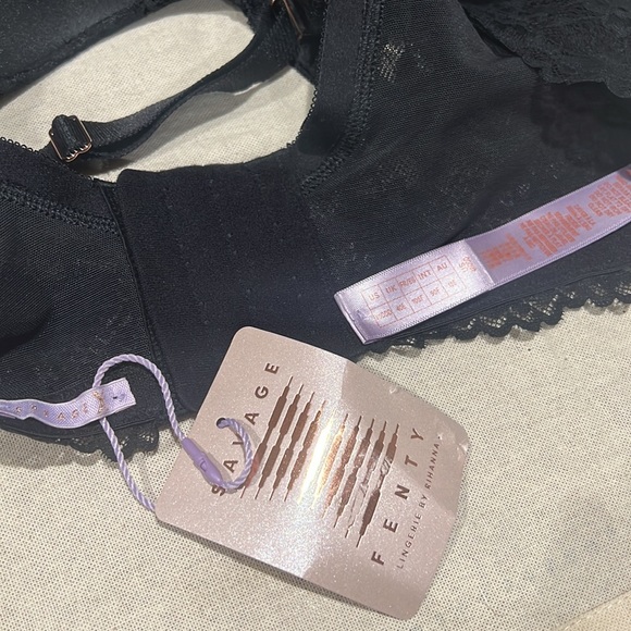 NWT Savage X Fenty 40DDD Lace Floral Push-up Plunge Bra - Picture 7 of 7